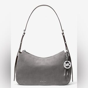 Michael Kors Nolita Medium Nubuck Shoulder Bag NWT Storm